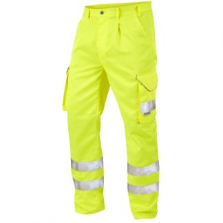 Leo Bideford Hi visibility Teflon Coated Combat Trousers - Yellow