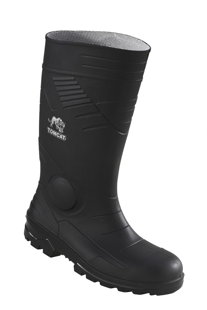 Black Safety Toe and Midsole Wellington Boot