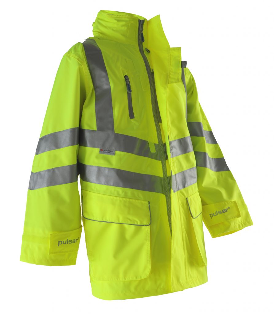 Pulsar®  hi visibility un lined storm jacket - P421