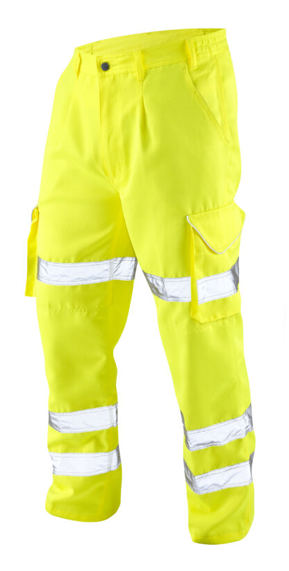 Hi Visibility Yellow Waterproof Cargo Over Trousers Leo Appledore