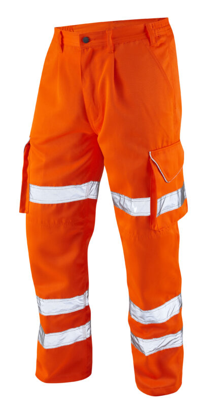 Leo Bideford Hi visibility teflon coated combat trousers - Orange