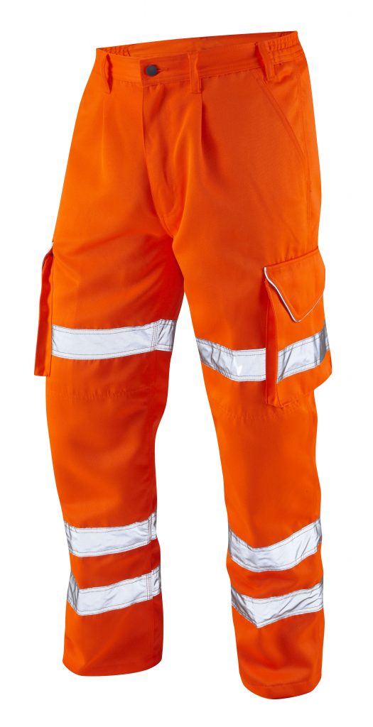 Leo Bideford Hi visibility teflon coated combat trousers - Orange