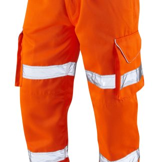 Leo Bideford Hi visibility teflon coated combat trousers - Orange
