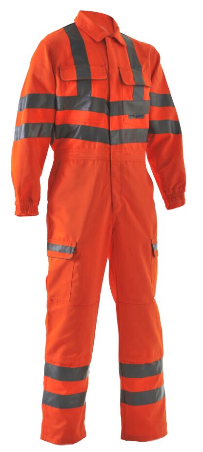 Pulsarail® Orange Hi Vis Waterproof Coverall PR505