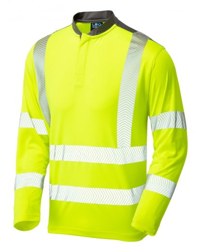 Watermouth ISO 20471 Class 3 Performance Sleeved T-Shirt Yellow Leo