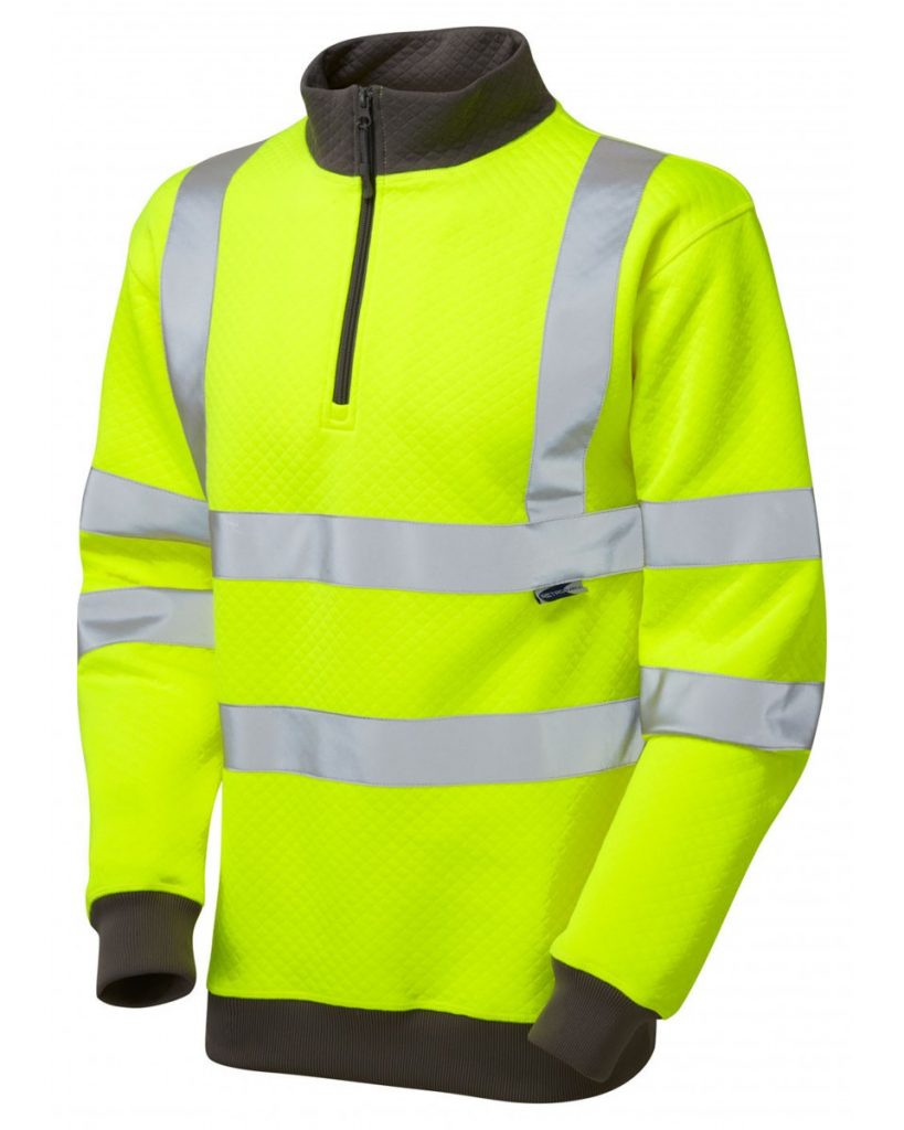 Leo BRYNSWORTHY 1/4 Zip Sweatshirt Yellow SS01
