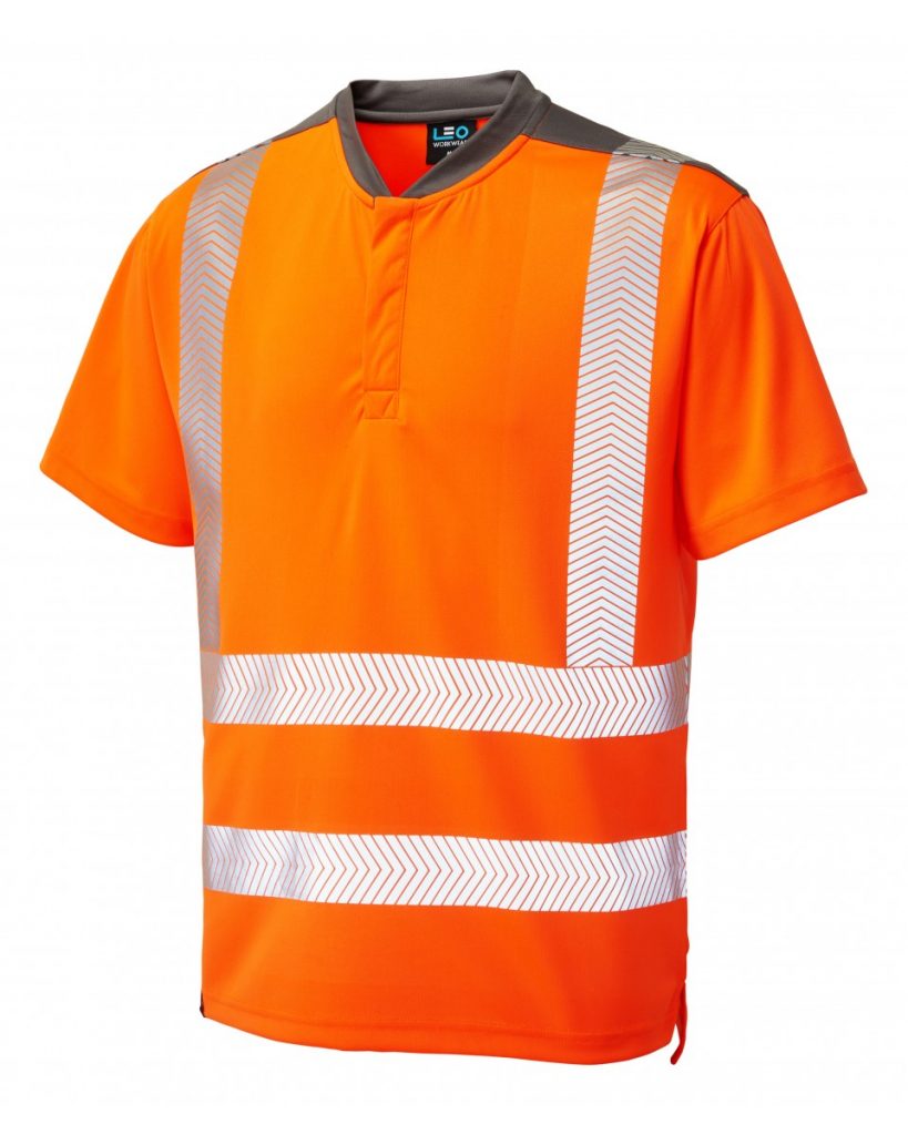 LEO PUTSBOROUGH ISO 20471 Class 2 Performance T-Shirt Orange-T12