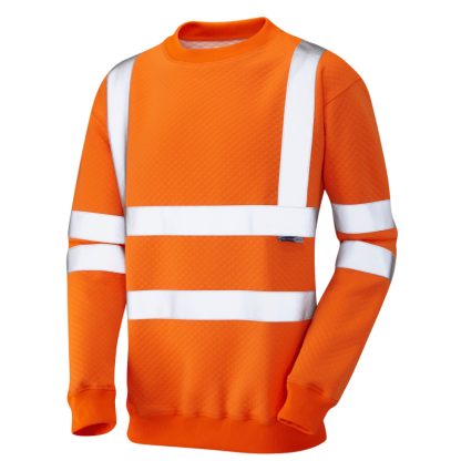 Leo Winkleigh  ISO 20471 Class 3 GO RT 471  Crew Neck Sweatshirt Orange - SS05