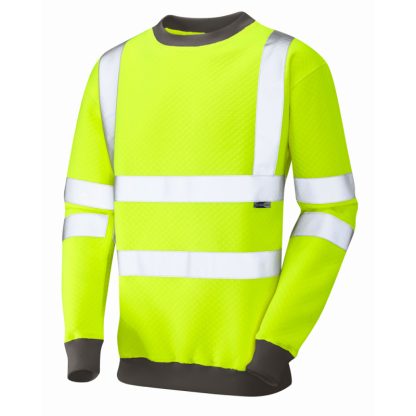 Leo Winkleigh  ISO 20471 Class 3 Crew Neck Sweatshirt Yellow - SS05
