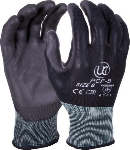 PU coated knitted glove EN388 4.1.2.1 Uniglove