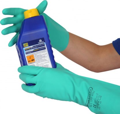 Premium flock lined nitrile gauntlet UCI