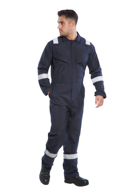Flame Retardant Coverall - Anti Static Inherent Light Weight Fabric - 150g - Image 3