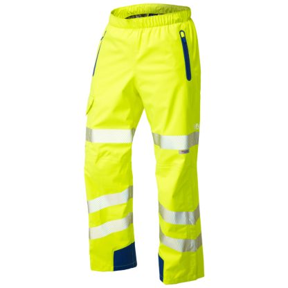 Leo Lundy ISO 20471 Class 2 High Performance Waterproof Overtrouser Yellow L20-Y