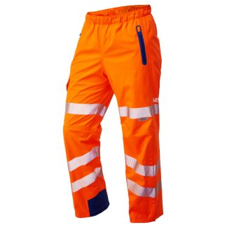 Leo Lundy ISO 20471 Class 2 High Performance Waterproof Overtrouser Orange L20-O