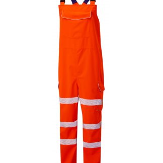 NORTHAM ISO 20471 Class 2 EcoViz 10K Breathable Bib & Brace Orange - BB01 Leo