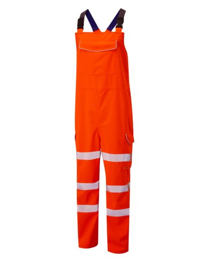 NORTHAM ISO 20471 Class 2 EcoViz 10K Breathable Bib & Brace Orange - BB01 Leo