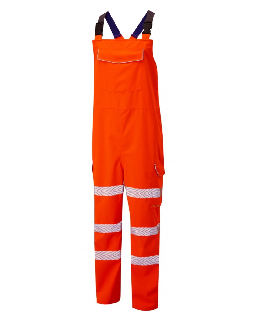 NORTHAM ISO 20471 Class 2 EcoViz 10K Breathable Bib & Brace Orange - BB01 Leo