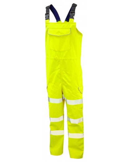 NORTHAM ISO 20471 Class 2 EcoViz 10K Breathable Bib & Brace Yellow - BB01 Leo