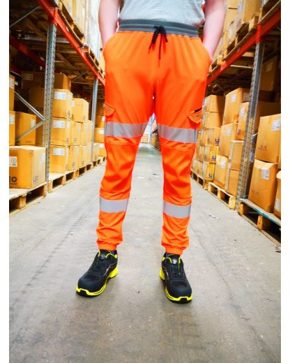 Hawkridge ISO 20471 Class 1 EcoViz 4X Jog Trouser Orange - JT01 Leo - Image 3