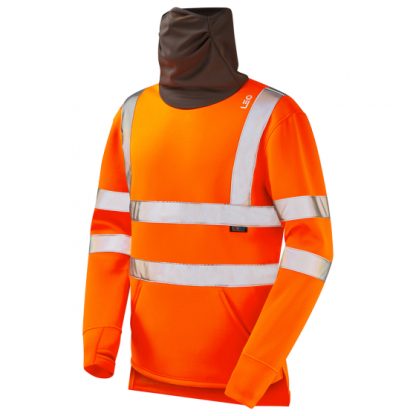 COMBESGATE Hi Visibility Snood Sweatshirt Orange - SS06 Leo