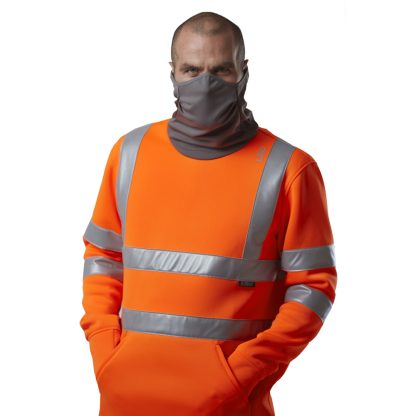 COMBESGATE Hi Visibility Snood Sweatshirt Orange - SS06 Leo - Image 2