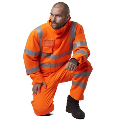 Watertown ISO 20471 Class 3 EcoViz® 10KX Stretch Coverall Orange Leo - Image 3