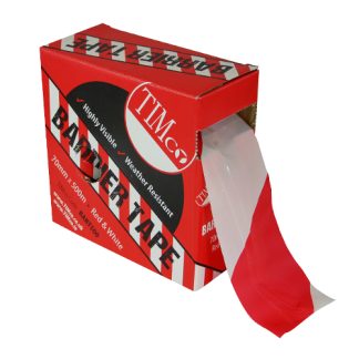 Red/White hazard tape x 500 metre