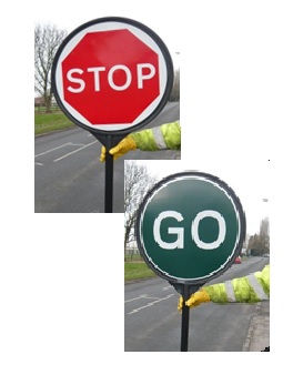 thumbnail image 2 of "No Traffic Past This Point" Sign – 18x18 Inches, Durable HDPE, Weatherproof, Made In USA By Sigo Signs 2 of 9