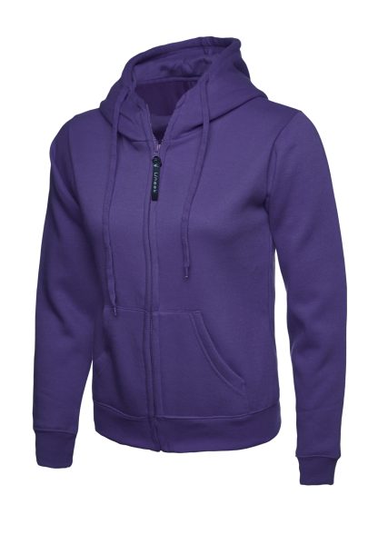 Ladies Classic Full Zip Hooded Sweatshirt - 300GSM - Uneek - Image 2