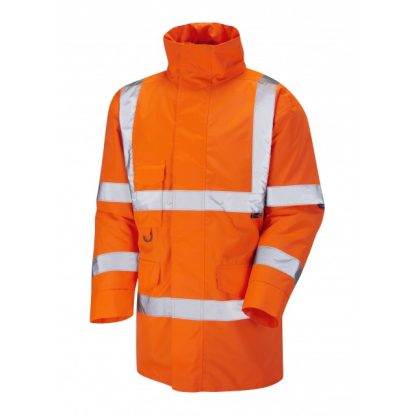 Tawstock Hi Visibility Quilted Waterproof Jacket - Orange - Leo