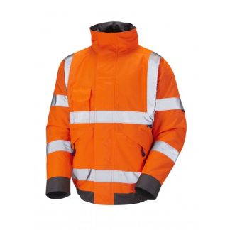 CHIVENOR ISO 20471 Class 3 Bomber Jacket Orange J01-O - Leo