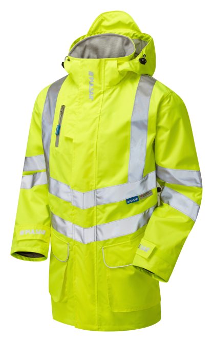 PULSAR® Unlined Storm Coat - Hi Visibility Yellow P421