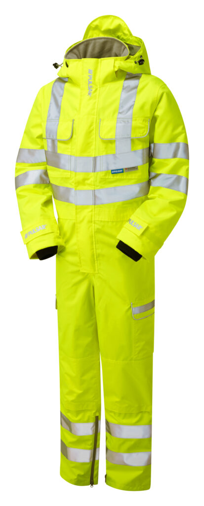 Pulsar Yellow High Visibility Waterproof and Breathable Coverall - P522
