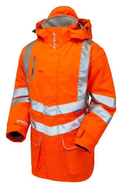 PULSAR® Unlined Storm Coat - Hi Visibility Orange PR499