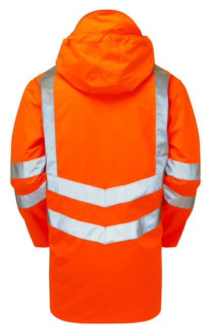 PULSAR® Unlined Storm Coat - Hi Visibility Orange PR499 - Image 4