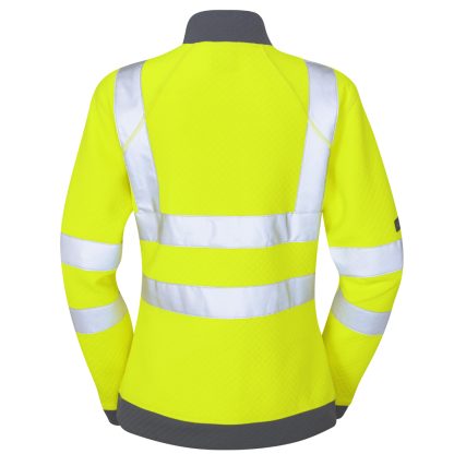 Elberry ISO 20471 Class 2 Women's EcoViz® PC 1/4 Zip Sweatshirt Yellow - Leo - Image 3