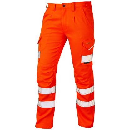 Kingford ISO 20471 Class 1 EcoViz Stretch Poly/Cotton Cargo Trouser Orange - Leo