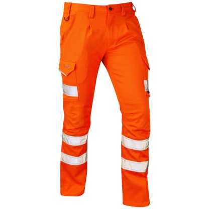 Kingford ISO 20471 Class 1 EcoViz Stretch Poly/Cotton Cargo Trouser Orange - Leo - Image 5