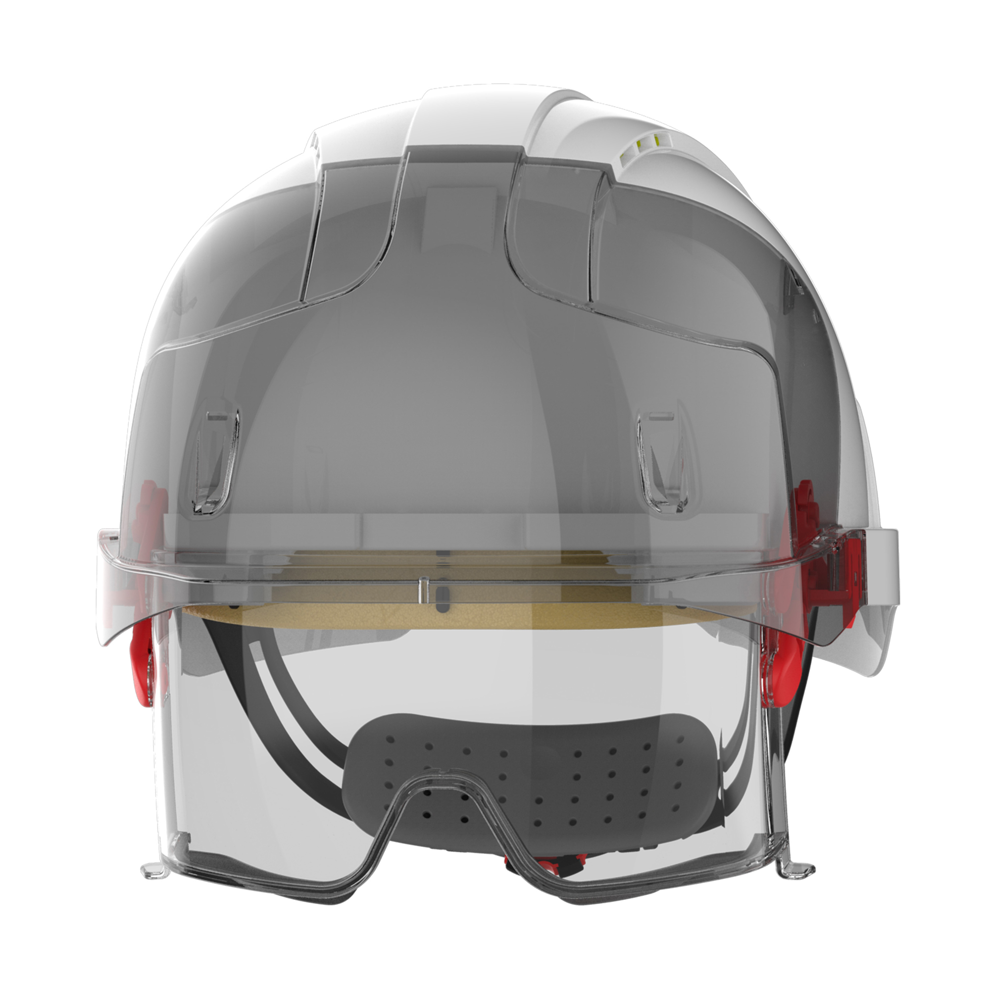 JSP EVO® VISTAlens® Safety Helmet with Integrated Eyewear - Vented -AMB-170-005-F00 - Image 2