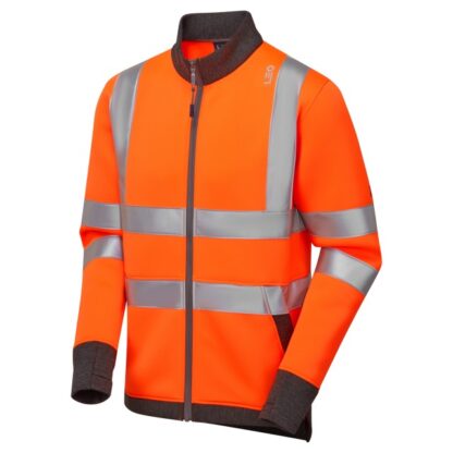 ARGANITE ISO 20471 Class 3 EcoViz Air Layer Full Zip Sweatshirt Orange SS07-O-LEO