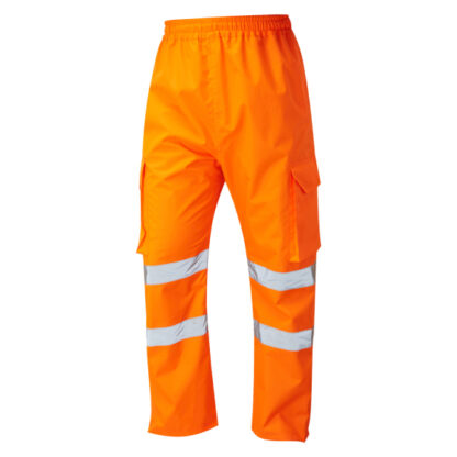 Leo Appledore Hi Visibility Orange Waterproof Cargo Over Trousers