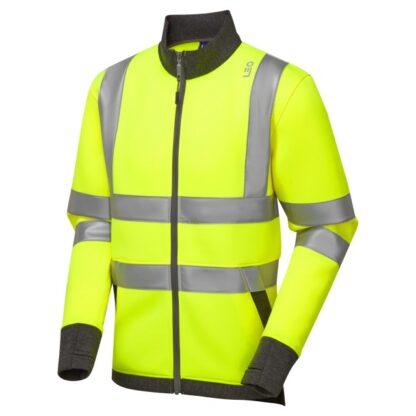 ARGANITE ISO 20471 Class 3 EcoViz Air Layer Full Zip Sweatshirt Yellow SS07-Y-LEO