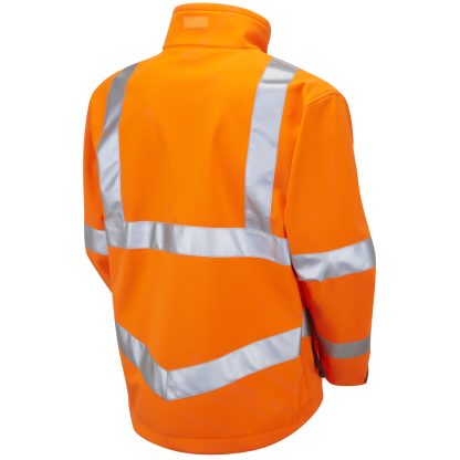 Leo Buckland Hi visibility orange soft shell jacket - Image 2