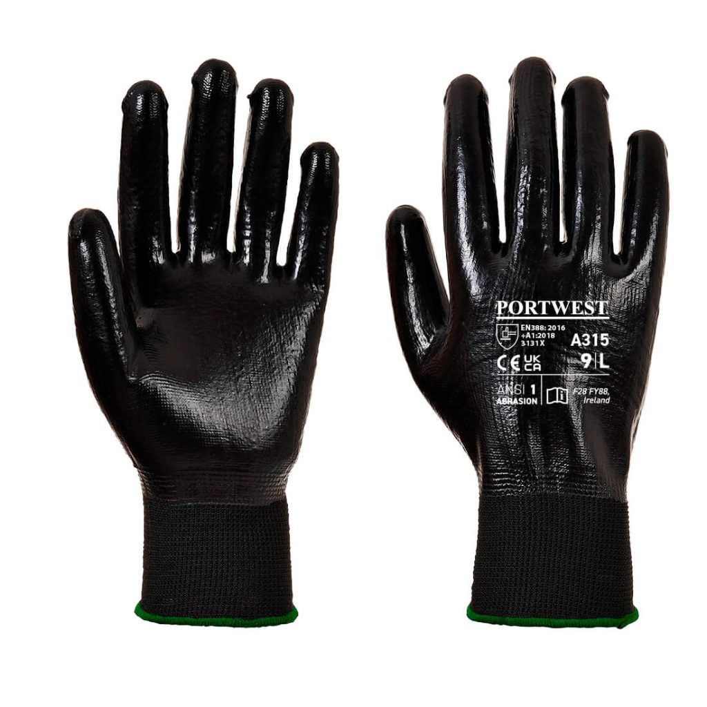 Portwest A315 Fully Coated Nitrile Glove - on Knitted Liner