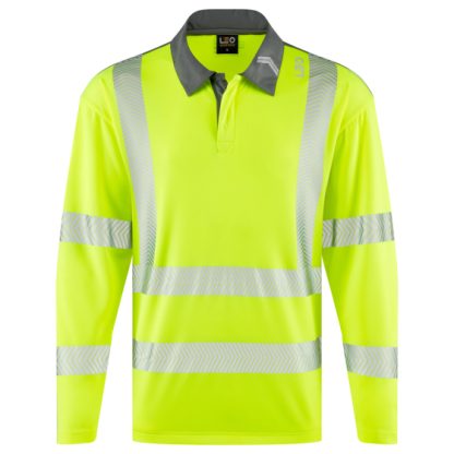 Georgeham Leo Yellow EcoViz Coolmax High Performance Sleeved Polo Shirt - P13-Y