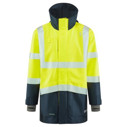 Leo Clovelly ISO 20471 Class 3 Breathable Anorak Yellow/Navy