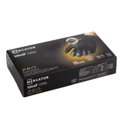 Black Ideall® Grip 5.2mil black nitrile glove - Image 3