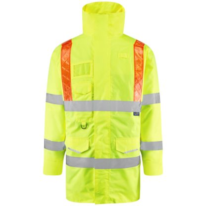 PUTFORD Leo EcoViz 4K Baffle Lined Anorak with Red Orange Braces A02