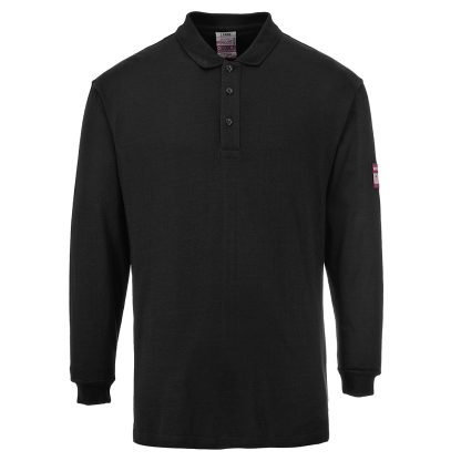 Modaflame Knit FR Long Sleeve Polo Shirt - Image 3