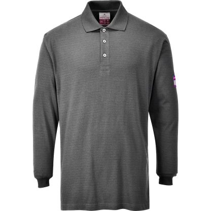 Modaflame Knit FR Long Sleeve Polo Shirt - Image 4